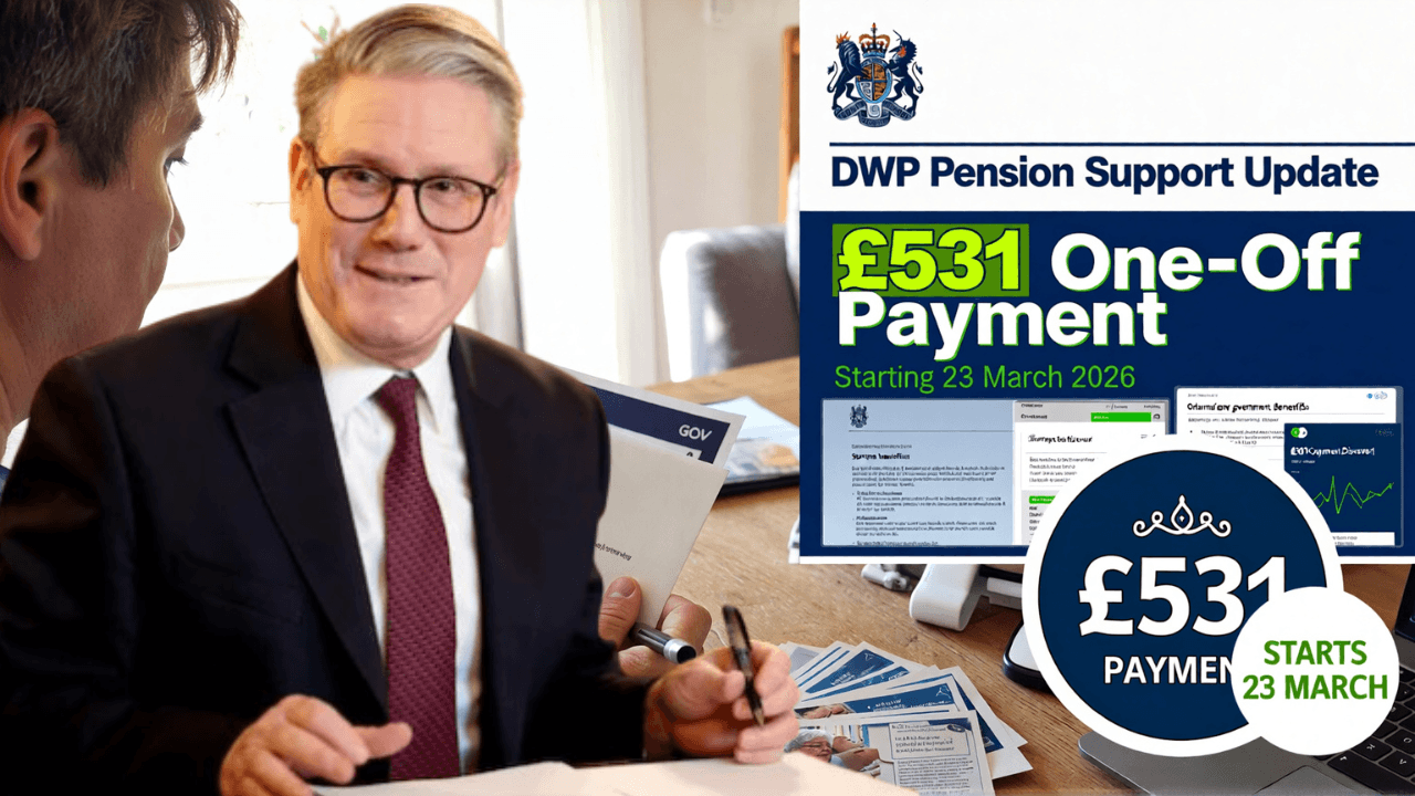 DWP Confirms £531 One‑Off Payment for Elderly Pensioners Starting 23 March 2026