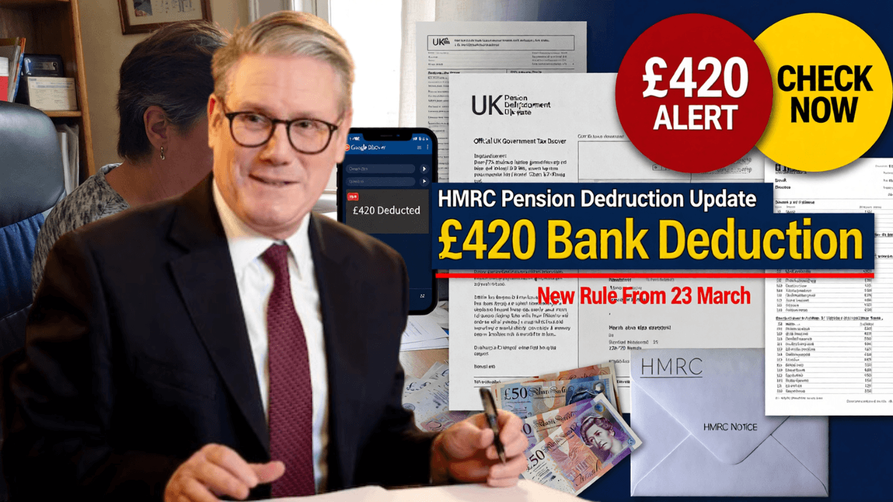 HMRC Announces £420 Bank Deduction for UK Pensioners – New Rule Effective from 23 March