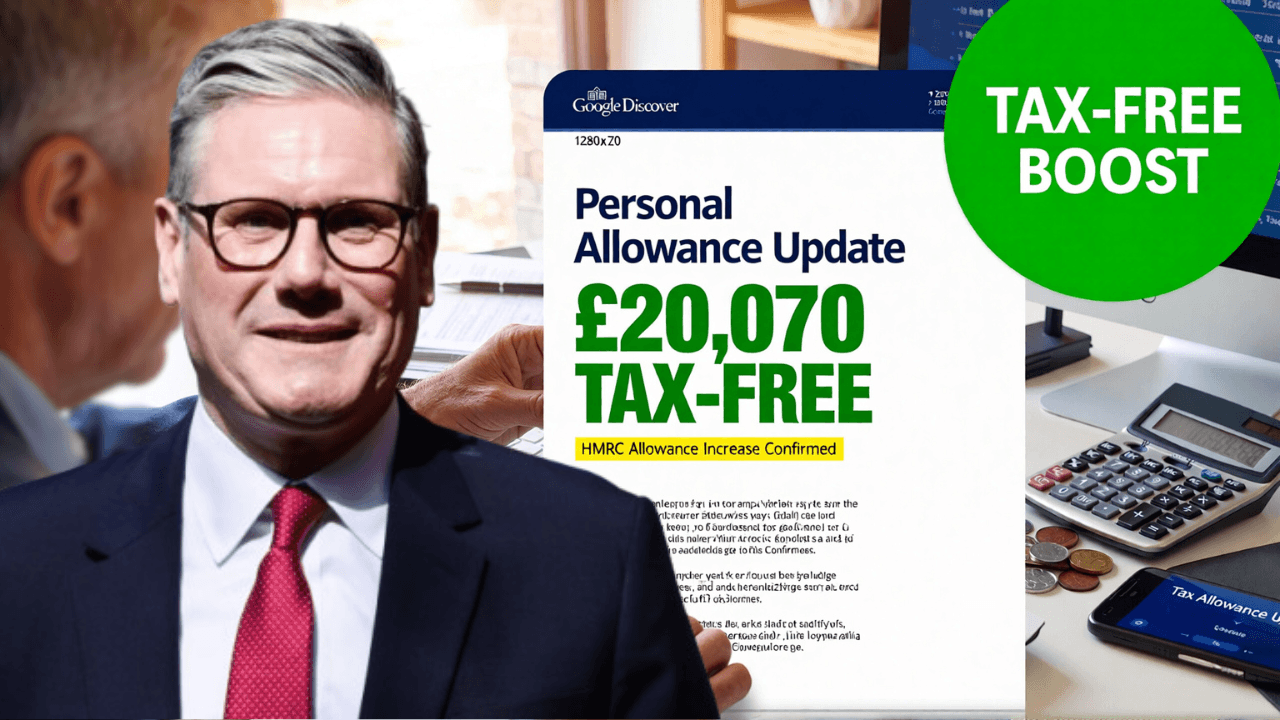 HMRC Confirms Tax-Free Personal Allowance Rise to £20,070 — Full Details Inside