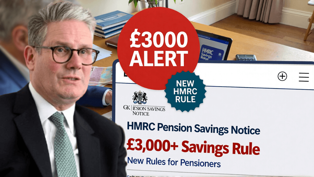 HMRC Officially Confirms New Notices for Pensioners With £3,000+ Savings – Full Rules Explained
